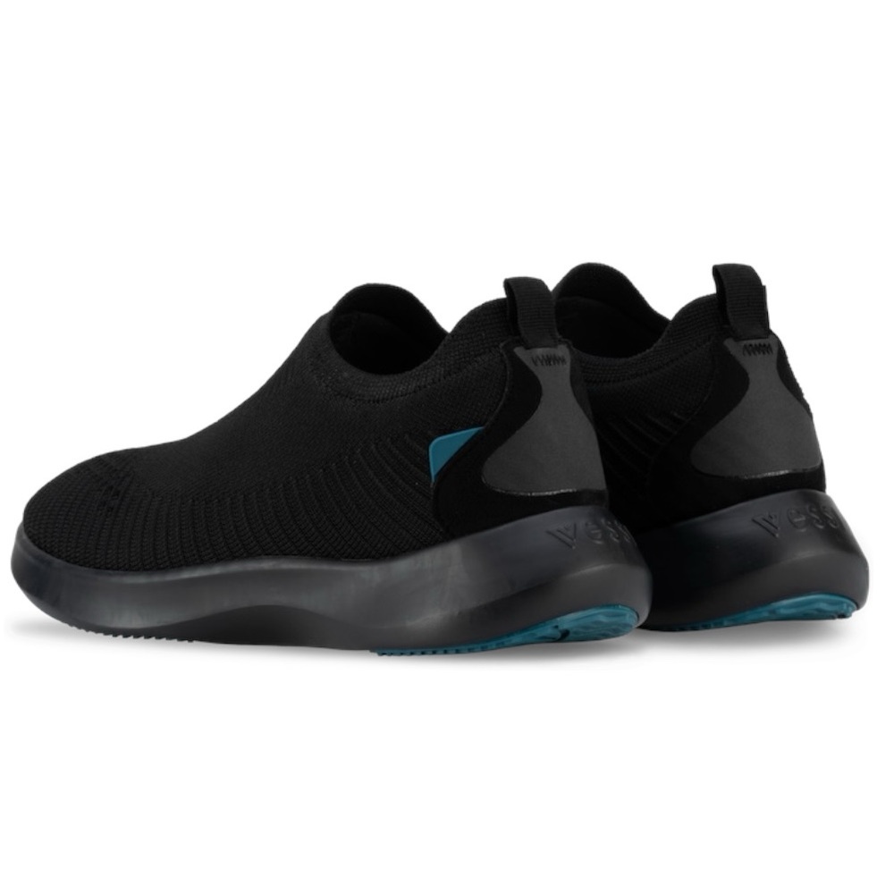 VESSI Women's WATERPROOF Everyday Move Slip-On Sneaker in Onyx Black/Black (8) - Picture 4 of 10